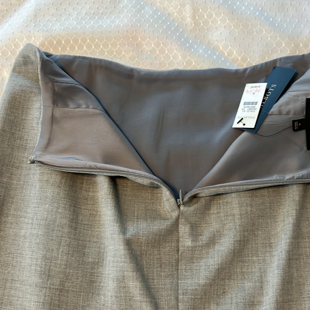 Talbots Light Gray Midi Skirt NWT NEW PRICE - Picture 5 of 11